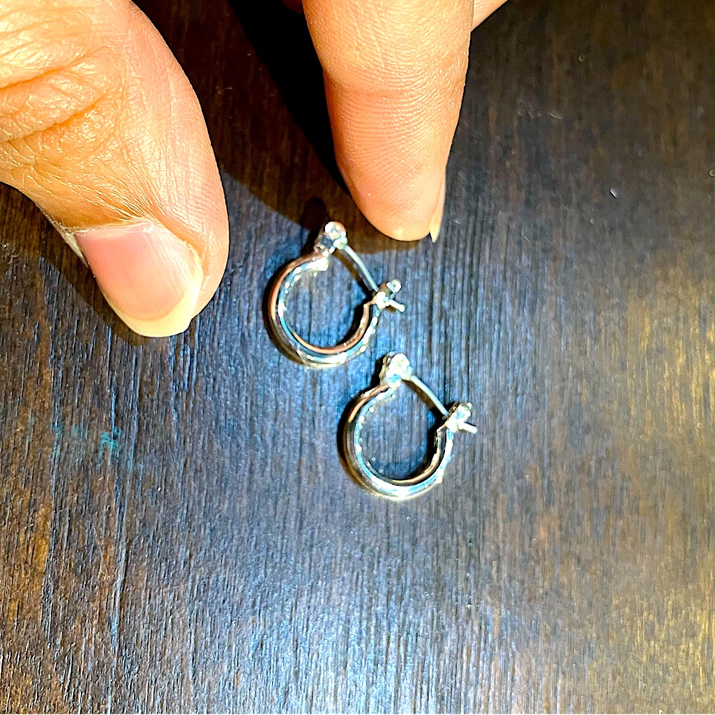 House Of Harlow Small Silver Hoop Earrings - Excellent Condition